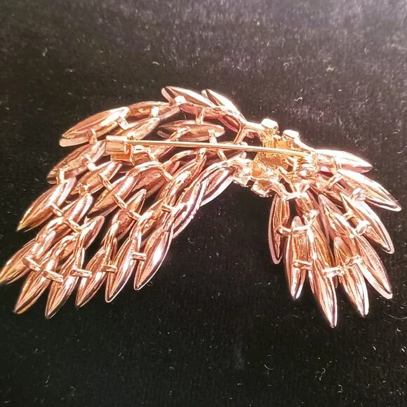 Fire Red Rhinestone Brooch - Picture 2 of 4